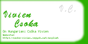 vivien csoka business card
